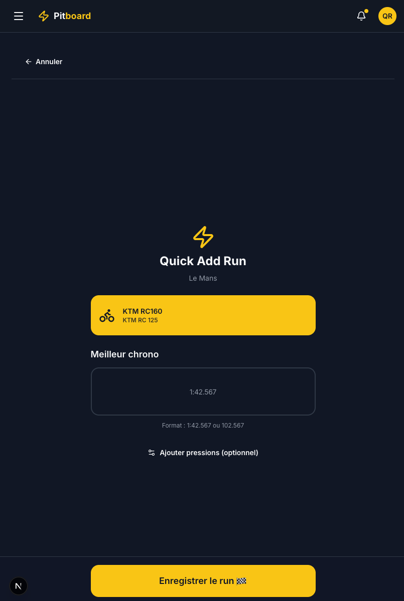 Quick Add - Saisie rapide